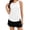 42#（White）, variant on Summer Ruffle Racerback Tank Tops Sleeveless Workout Top for Women Athletic Shirts Casual Loose Crewneck Running Tee （Green,2XL）