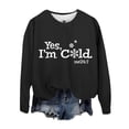 thumbnail image 4 of WEAIXIMIUNG Robe Sweat-Shirt Surdimensionnée Manches Courtes Automne et Hiver Imprimé Lettre Col Rond Épaule Manches Longues Pull Décontracté (4), 4 of 4