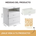 thumbnail image 3 of Buró Moderno Elly Blanco con 2 Cajones, 3 of 6