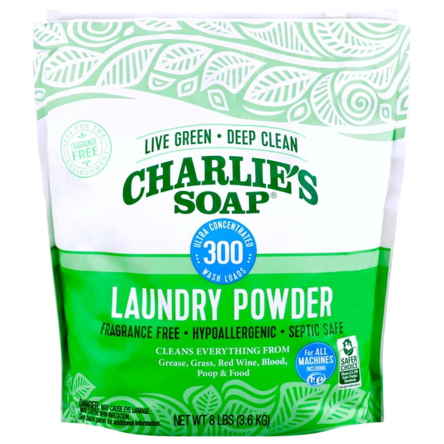 Detergente para ropa Charlie's Soap hipoalergénico en bolsa de 3,63 kg