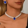 thumbnail image 6 of Sunyuer Pearl Necklace Jewelry Set Wedding Pearls Earrings Necklaces Set Bridal Crystal Jewelry for Women, 6 of 6