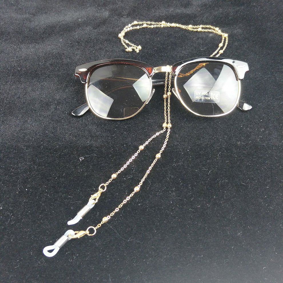 Womens Gold Silver Eyeglass Chains Sunglasses Reading Beaded Glasses