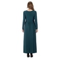 thumbnail image 2 of 24seven Comfort Apparel Womens Long Sleeve V Neck Side Slit Maxi Dress-R0066299-BLAC-1X, 2 of 4