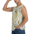 thumbnail image 3 of Fotbe Men's White Rose Print Men's Sleeveless Muscle Tank Tops Casual T-Shirts for Gym Workout Beach-XX-Large, 3 of 8