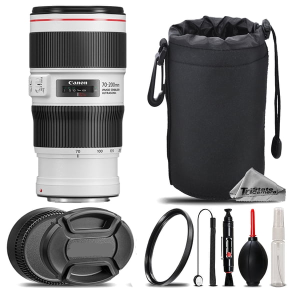 Canon EF 70-200mm f/4L IS II USM Lens   UV Filter    Hood   Lens Pouch- Basic Kit