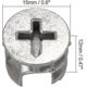 thumbnail image 2 of 15 Pcs Furniture Cam Lock Nut Connectors Fittings 15x12mm Compatible Cabinet Drawer Wardrobe Panel Connecting-YNP, 2 of 5