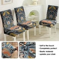 thumbnail image 5 of Vintage Artistic Paisley Bohemian Dining Chair Covers Set of 4 Colorful Floral Ethnic Retro Decorative Pattern Washable Polyester Stretch Slipcovers Removable Protector for Classic Dining Room, 5 of 7