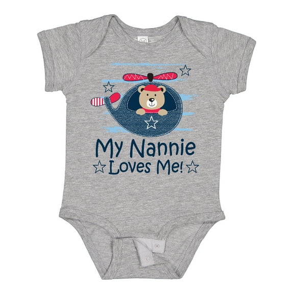 Inktastic My Nannie Loves Me Grandson Boys Baby Bodysuit