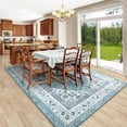 thumbnail image 6 of YJ.GWL Area Rugs Vintage Rug for Living Room Bedroom Indoor Mat Carpet Home Decor,6'x9',Blue, 6 of 7