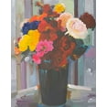 thumbnail image 2 of Khorasani, Hooshang 12x14 White Modern Wood Framed Museum Art Print Titled - Bold Bouquet, 2 of 4