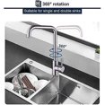 thumbnail image 2 of Grifo de cocina Grifo mezclador para fregadero Caño giratorio 360 Latón duradero Acero inoxidable cepillado Grifos de cocina antihuellas con aireador Abs Buena relación calidad-precio, 2 of 5