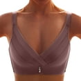 thumbnail image 2 of Cavosen Plus Size Bra Lace Wireless Bras Push Up Solid Stretch Bralettes Wide Straps Breathable Everyday Underwear, 2 of 9