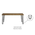 thumbnail image 6 of Lavish Home Modern Industrial Coffee Table with Hairpin Legs (Brown), 6 of 7
