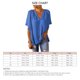 thumbnail image 4 of Blusa de manga corta con cuello en V, ajuste holgado, Color puro, suave, transpirable, Top informal para mujer para viajes diarios de trabajo, 4 of 6