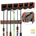 thumbnail image 5 of Vertical Fishing Rod Holder Wall Mounted Fishing Rod Rack, Store 6 Rod, Fishing Rod Holder Garage Vertical Rod Rack, 5 of 7