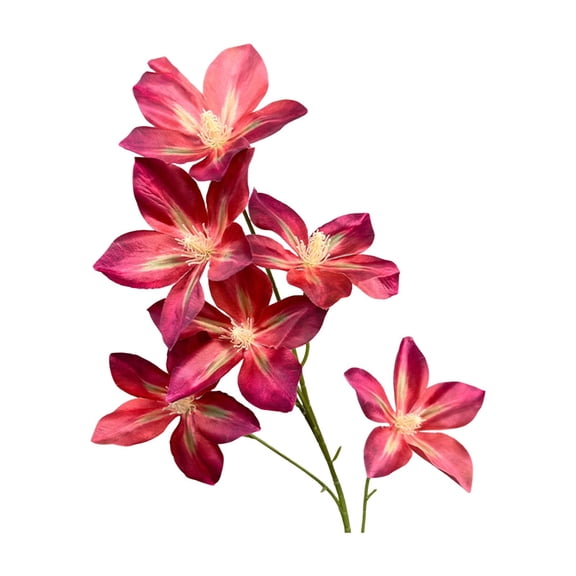 Artificial Lily Flower Bouquet 6 Heads Lifelike Faux Lily Floral Arrangement for Home Wedding Decor