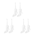thumbnail image 6 of Worgeous 6 pcs  Mini Princess Shoe Christmas Tree Ornaments High Heel Shaped Shatterproof Baubles Christmas Tree Decoration for Xmas Tree Decorations, 6 of 8