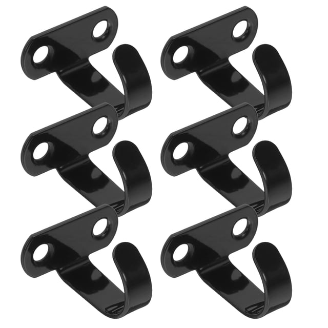 AURARMLET 6Ud Gancho Fijo De En Hierro Negro Fuerte Para Uso En , Y
