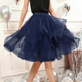 thumbnail image 3 of DuoJiaJ Tutu Skirts for Women A-Line Layered Knee Length Skirt Ballet Dancing Skirt Prom Party Skirts,Blue S, 3 of 5