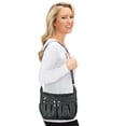 thumbnail image 4 of Collections Etc Multi Zippered Pocked Nylon Adjustable Strap Handbag, 4 of 5