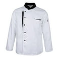 thumbnail image 3 of fastboy Veste de Chef à Manches Longues, Uniforme de Cuisine pour Serveurs d'Hôtel, Blanc 3TG, 3 of 6