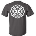 thumbnail image 3 of Fair Game Firefighter EMT T-Shirt Fire/EMT Graphic Tee-Charcoal-S, 3 of 5