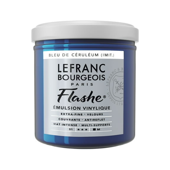 Lefranc & Bourgeois Flashe Matte Artist's Color, 125ml, Cerulean Blue
