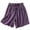 Purple, variant on Yoga Shorts Women Casual High Waist Wide Leg Elastic Waistband Drawstring Skorts for Woman,Black,M