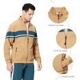 thumbnail image 3 of Ensemble de Survêtement pour Hommes, Veste de Jogging Décontractée à Fermeture Éclair Complète avec Poches, 3 of 5