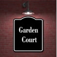 thumbnail image 2 of Garden Court BLACK Aluminum Composite Sign 15''x18'', 2 of 9