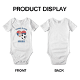 thumbnail image 3 of Future Soccer Player Serbia Soccer Fan Baby Rompers Baby Clothes (White, 6-12 Months), 3 of 5