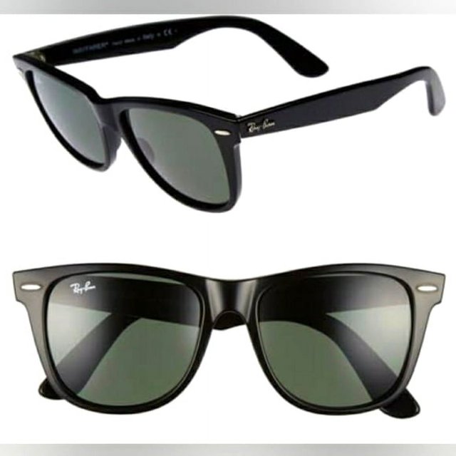 RB-Hip Hop-sunglasses Wayfarer Classic Black Lenses Black Frame RB2140 Men / Women New