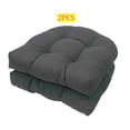 thumbnail image 6 of Bxaolu 2PCS Tufted Seat Cushion, 19''x19'' Outdoor Indoor U-Shape Cushions for Chair Seat, Rocking Chair Cushion Pad Sets for Patio Garden Home Office Furniture (Dark Gray), 6 of 7
