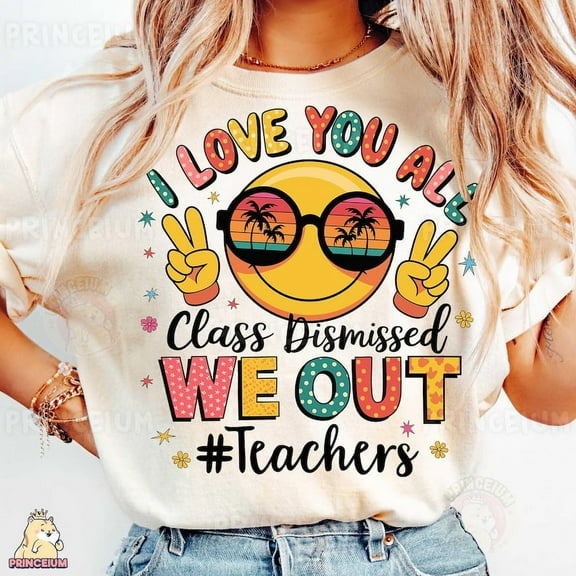 Teacher Summer T-Shirt, Class Dismissed We Out Shirt, Retro Smiley Shirt, End of School Shirt, Vacation Shirt