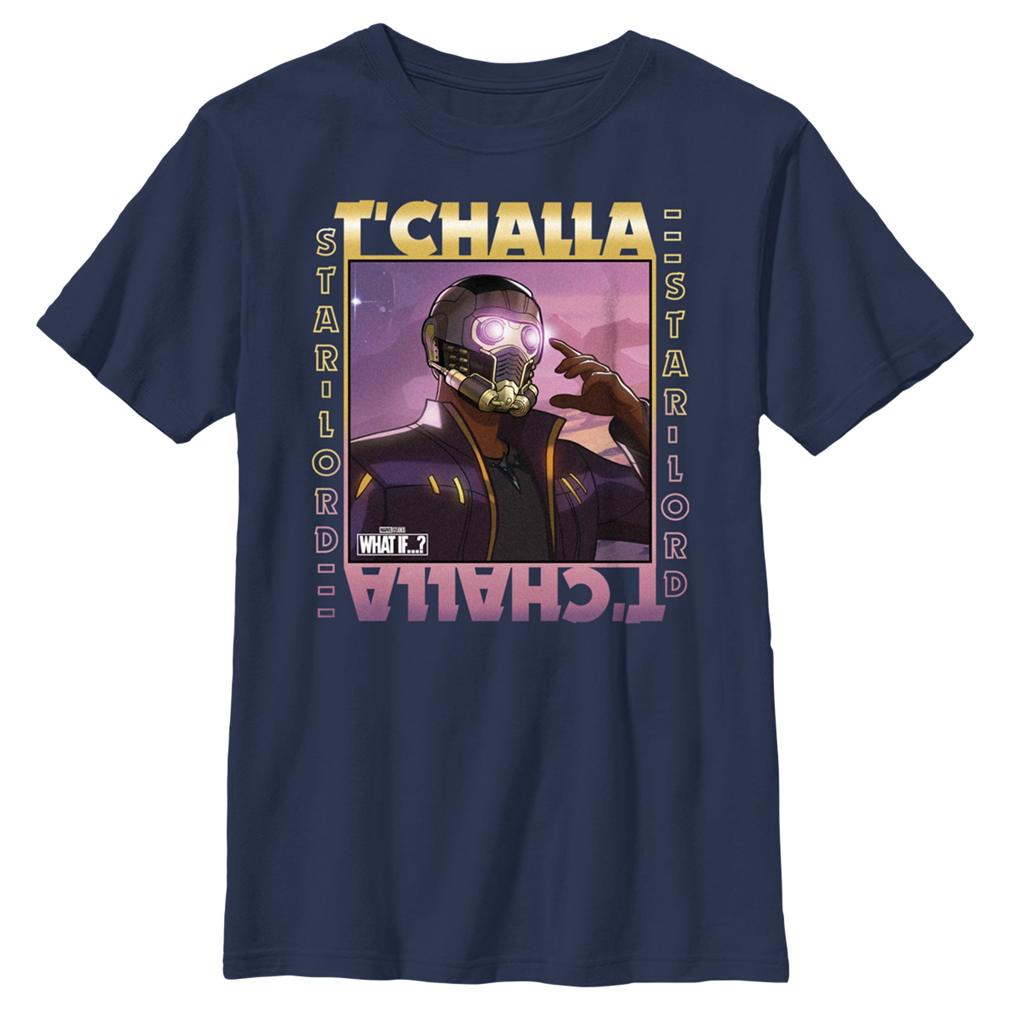 Boy s Marvel What if&hellip;? T Challa Graphic Tee Navy Blue X Small