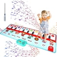 thumbnail image 2 of Alfombrilla gigante musical para piano YUANXCMXG para niños 43x15in Azul, 2 of 5