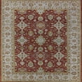 thumbnail image 1 of Ahgly Company Machine Washable Indoor Square Industrial Modern Dark Sienna Brown Area Rugs, 8' Square, 1 of 7