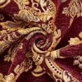 thumbnail image 2 of Victorian Damask Chenille Upholstery Brocade Jacquard 56/57 Inch Heavyweight Fabric By The Yard - For Sewing, Upholstery, & Crafts - Burgundy / Gold (5 Yards), 2 of 3