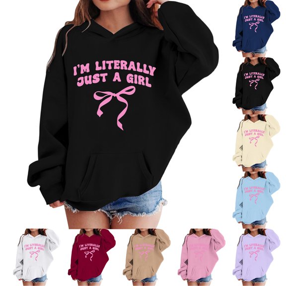 LRen Halloween Gifts Hoodies for Girls Oversized Hoodies Long Sleeve Soft Cute Graphic Pullovers Sweatshirt Fall Winter Tops