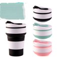 thumbnail image 4 of Taza de café - Taza de viaje de silicona plegable de bolsillo, 12 oz/355 ml, color negro (WZ2307), 4 of 5