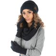 thumbnail image 1 of Bonnet Ample Foulard Infini Gant de Texte Ensemble Assorti, 1 of 2