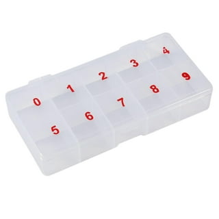 ✪ Artificial Fake Nails Storage Box with Clear Tapes Empty False