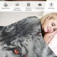 thumbnail image 3 of Orinice Wolf Blanket Throw Bedspread Soft Fluffy Warm Light Flannel Fabric Design for Duvet Cover Quilt Rug | Perfect for Adults Or Children's Gifts  50x60in, 3 of 6