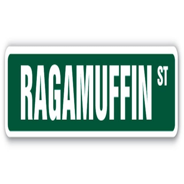 SignMission SS-624-RAGAMUFFIN Panneau de Rue Ragamuffin 24 Po. - Race de Chat Chat Félin Chaton