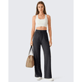 thumbnail image 3 of G4Free Chillwhisp Lightweight Drawstring Wide Leg Pants for Women Side Slit Flowy Palazzo Pants Summer Casual, 3 of 8