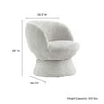 thumbnail image 3 of Vesta Chenille Fabric Upholstered Swivel Chair in Dove Gray, 3 of 9
