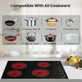 thumbnail image 3 of Gasland Chef 30 In Radiant Electric Cooktop with 4 Burners, ETL Approved, Knob Control, 240V, 3 of 7