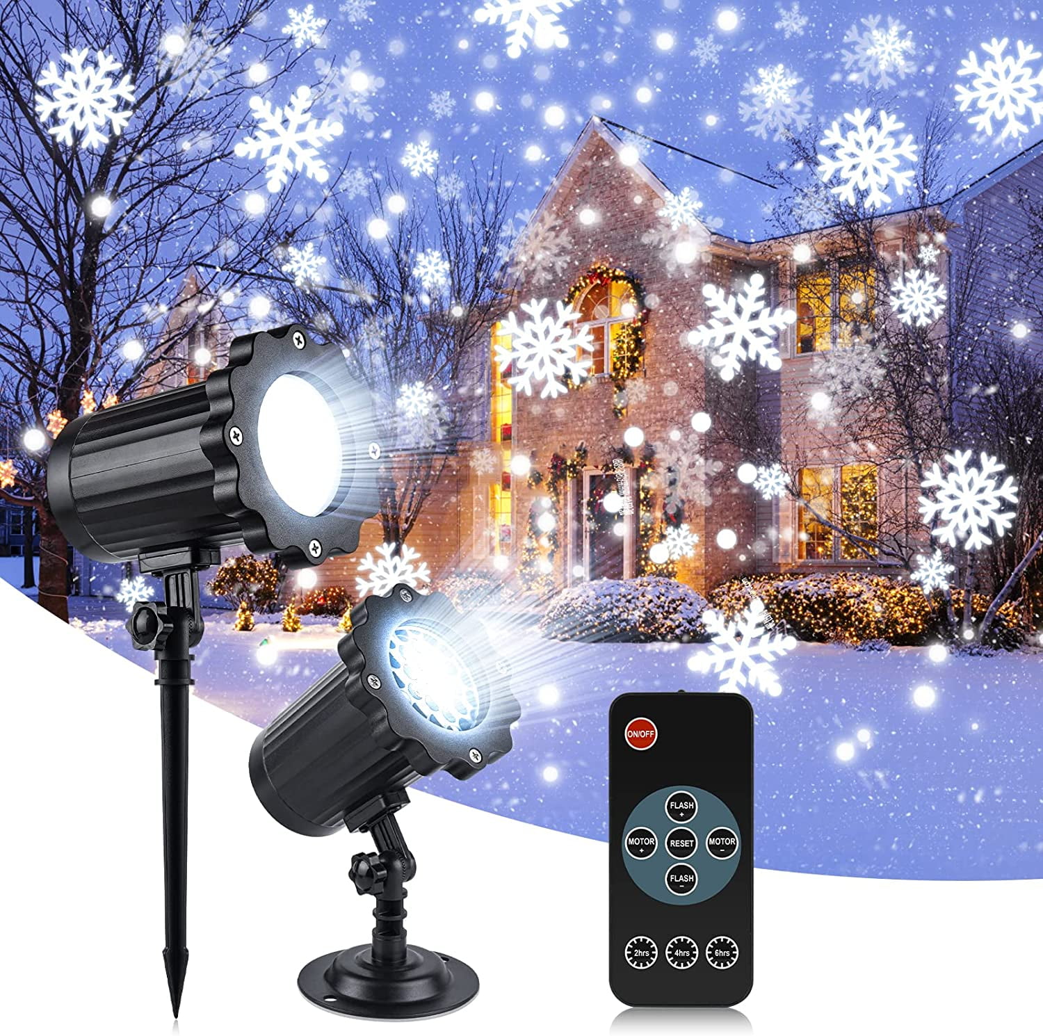 Christmas Snowflake Projector Lights with Remote ,Outdoor Christmas