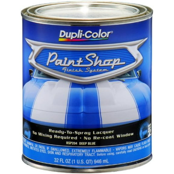 Dupli-Color (BSP204-2 PK 'Paint Shop' Deep Blue (Metallic) Finish System Base Coat - 1 Quart, (Case of 2)