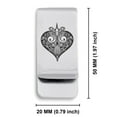 thumbnail image 2 of Stainless Steel Heart Card Suit Classic Slim Money Clip Credit Card Holder, 2 of 2